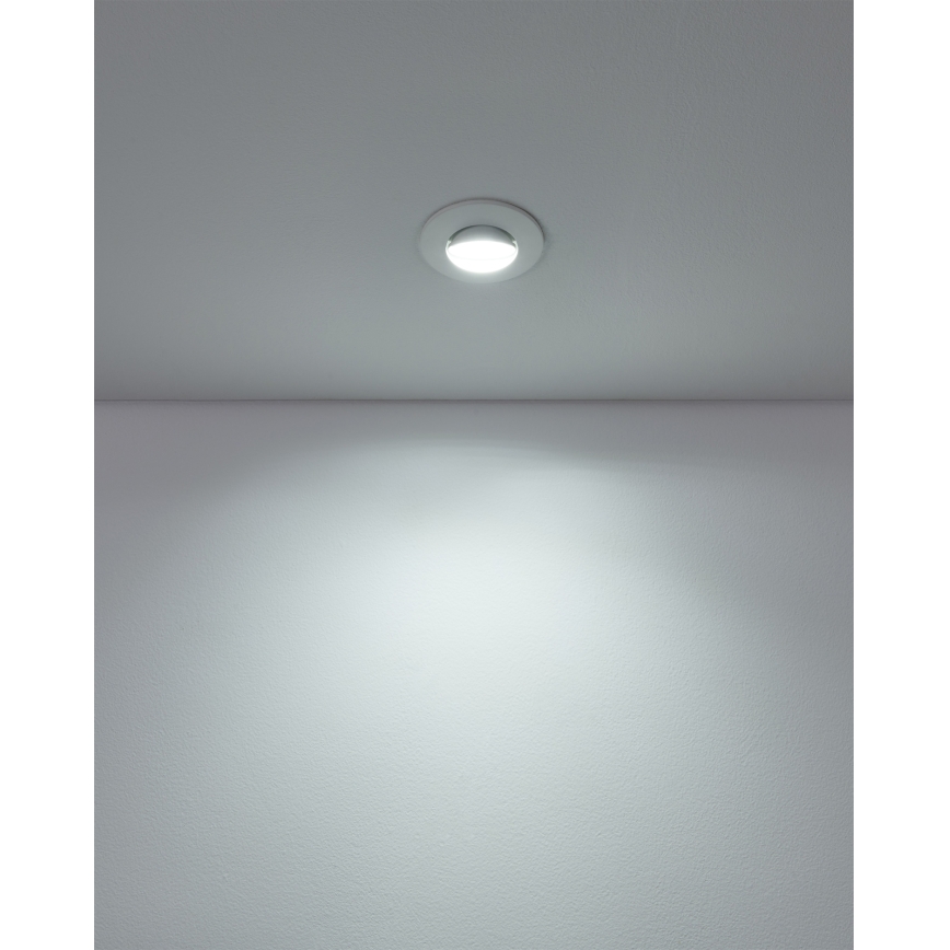 Eglo - Lot de 10 spots encastrables LED, 4,9 W, 230 V, 2700/4000/6500 K, Ø 9 cm, blanc