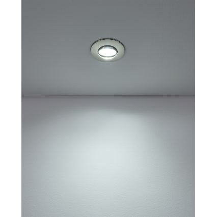 Eglo - Lot de 7 luminaires encastrés LED 4,9 W, 230 V, 2700/4000/6500 K, Ø 9 cm, chrome mat
