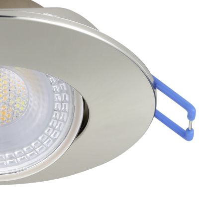 Eglo - Lot de 7 luminaires encastrés LED 4,9 W, 230 V, 2700/4000/6500 K, Ø 9 cm, chrome mat