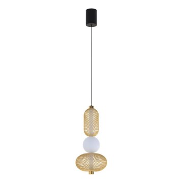 Eglo 300477 - Suspension LED dimmable CEGLIE sur câble (LED 12W/230V, 2200–6500 K), finition dorée + télécommande