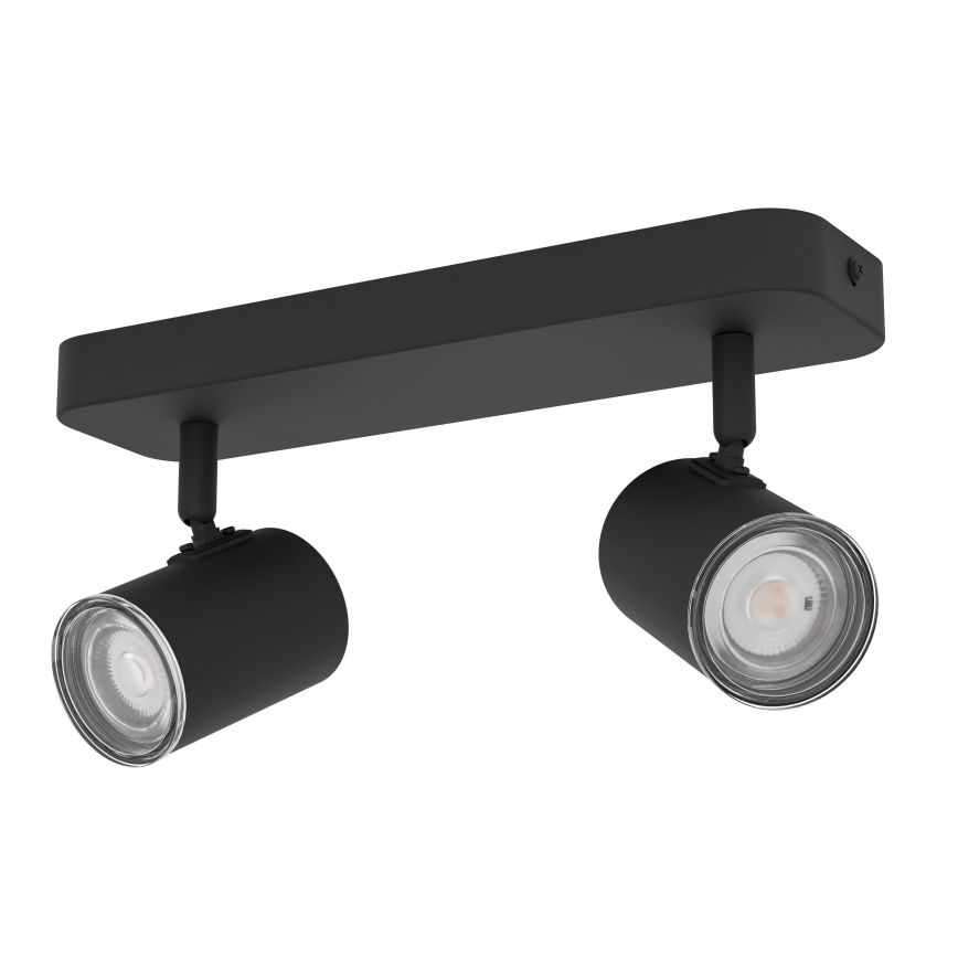 Eglo - Spot pour salle de bains 2x GU10/5W/230V IP44 noir