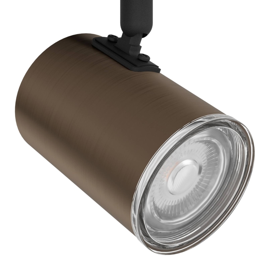 Eglo - Spot de salle de bains 3xGU10/5W/230V Ø25 cm IP44 noir/marron