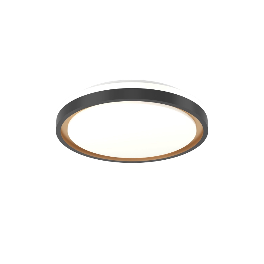 Eglo 300684 - Plafonnier LED RGBW dimmable MALERAMARA-Z LED/14W/230V 2700-6500K Ø 35,7 cm noir/doré + télécommande