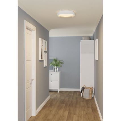 Eglo 300686 - Plafonnier LED RVB+W dimmable MASSIGNANO-Z LED/18,5W/230V blanc + télécommande