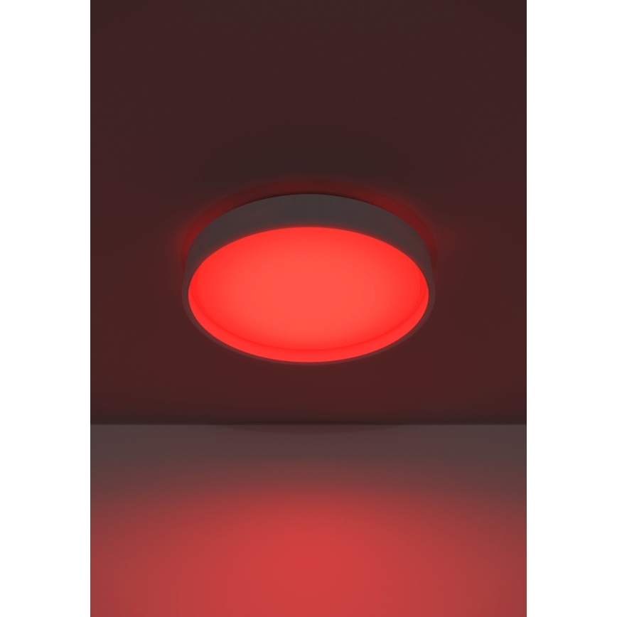 Eglo 300686 - Plafonnier LED RVB+W dimmable MASSIGNANO-Z LED/18,5W/230V blanc + télécommande