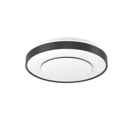 Eglo 300688 - Plafonnier LED RGBW dimmable MONTERIGGIONI-Z LED/18,5W/230V 2700-6500K Ø 38,4 cm noir + télécommande