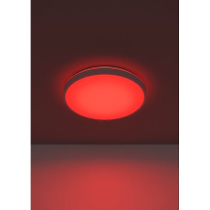 Eglo 300689 - Plafonnier LED RGBW dimmable MONTARELLINO-Z LED/18,5W/230V 2700-6500K Ø 38,7 cm blanc + télécommande