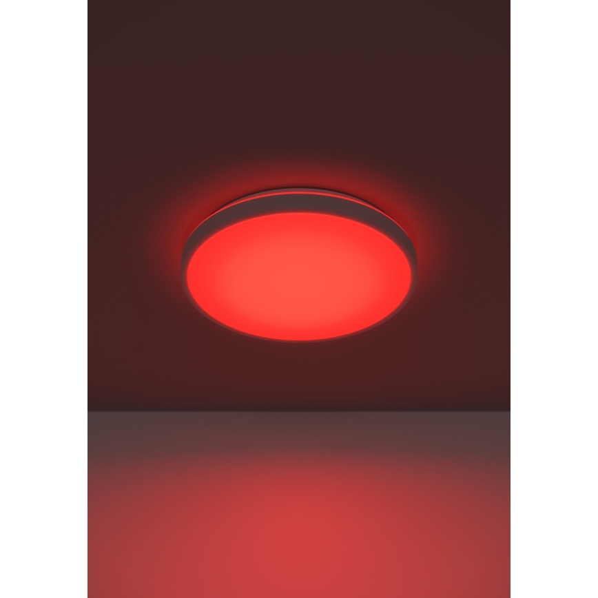 Eglo 300689 - Plafonnier LED RGBW dimmable MONTARELLINO-Z LED/18,5W/230V 2700-6500K Ø 38,7 cm blanc + télécommande