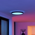 Eglo 300692- Plafonnier LED RGBW dimmable MOZONCILLO-Z LED/28,3W/230V 2700-6500K Ø 48,4 cm noir + télécommande
