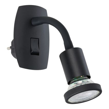 Eglo - Luminaire LED à brancher 1xGU10/4,5W/230V noir