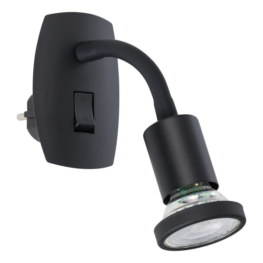 Eglo - Luminaire LED à brancher 1xGU10/4,5W/230V noir