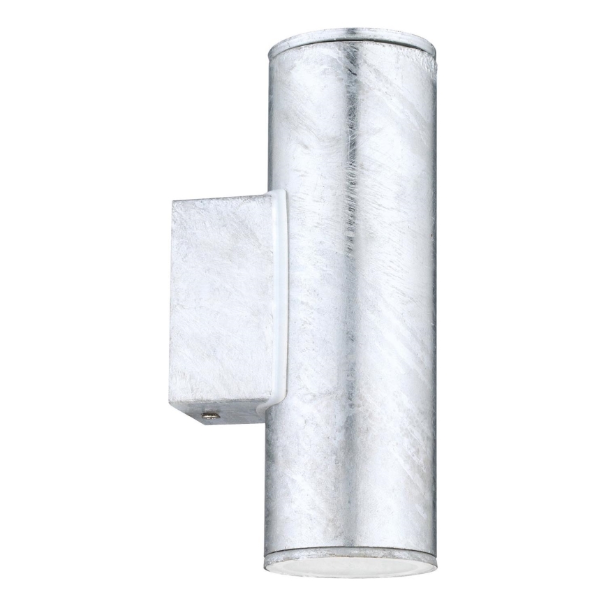 Eglo 30911 - Applique murale d'extérieur LED RIGA 2xGU10/2,8W/230V IP44 argentée