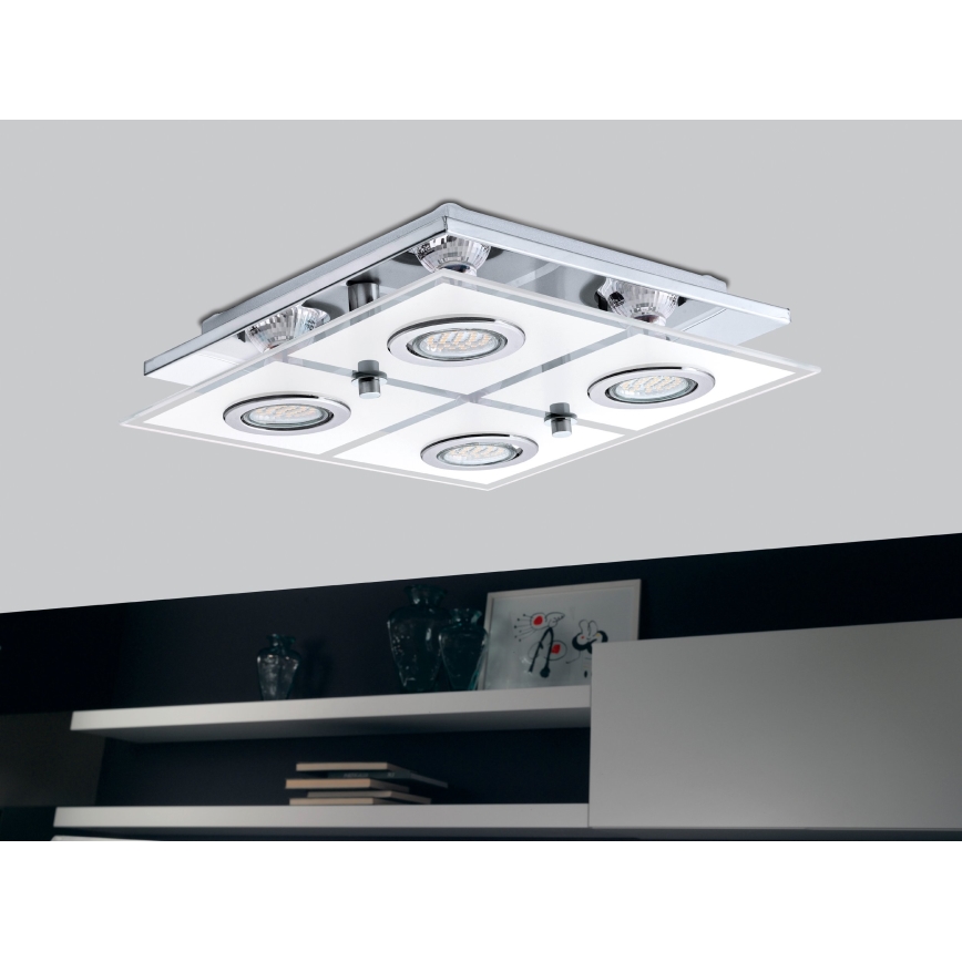 Eglo - Plafonnier LED 4xGU10/3W/230V