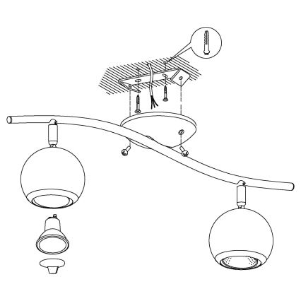 Eglo - Spot LED 2xGU10/3W LED