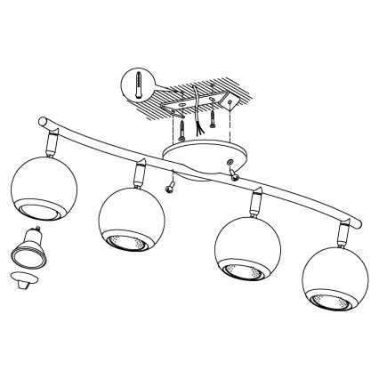 Eglo - Spot LED 4xGU10/3W LED