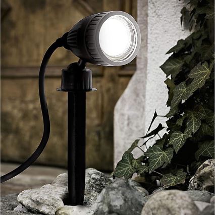 Eglo 31028 - Lot de 3 lampes d'extérieur LED RGBW NEMA-C 1x GU10/5W/230V 2700–6500K IP44 noir + télécommande