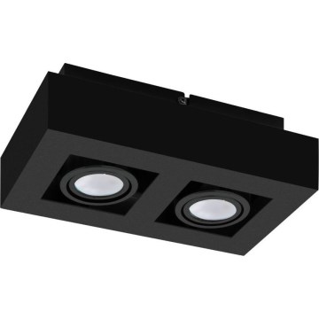 Eglo 31063 - Spot LED MENDOZA 2xLED/4,7W/230V 3000K noir