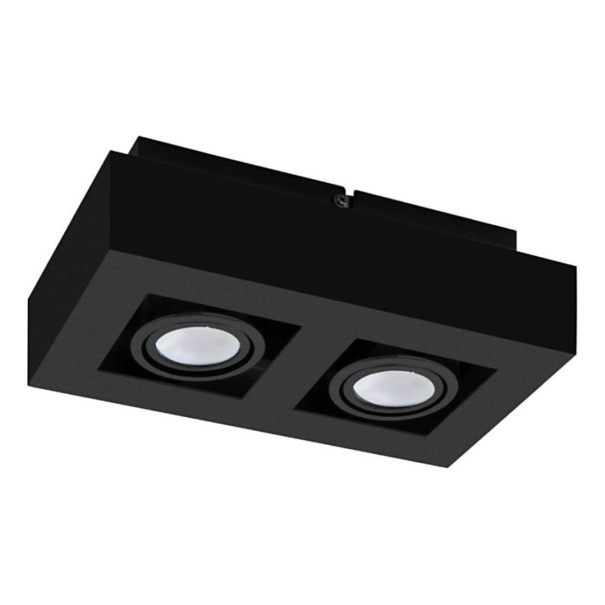 Eglo 31063 - Spot LED MENDOZA 2xLED/4,7W/230V 3000K noir