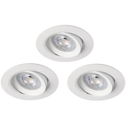 Eglo 31162 - Ensemble de 3 spots LED encastrés dimmables SARTIANO LED/3,5W/230V IP23 blancs