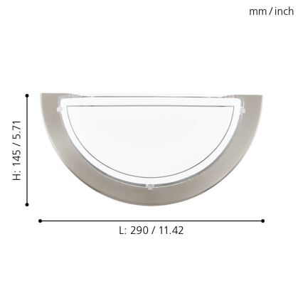 Eglo 31437 - Applique murale 1xE27/60W/230V chrome mat