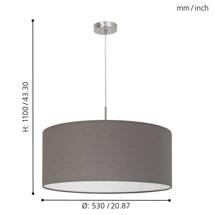 Eglo - Suspension filaire 1xE27/60W/230V