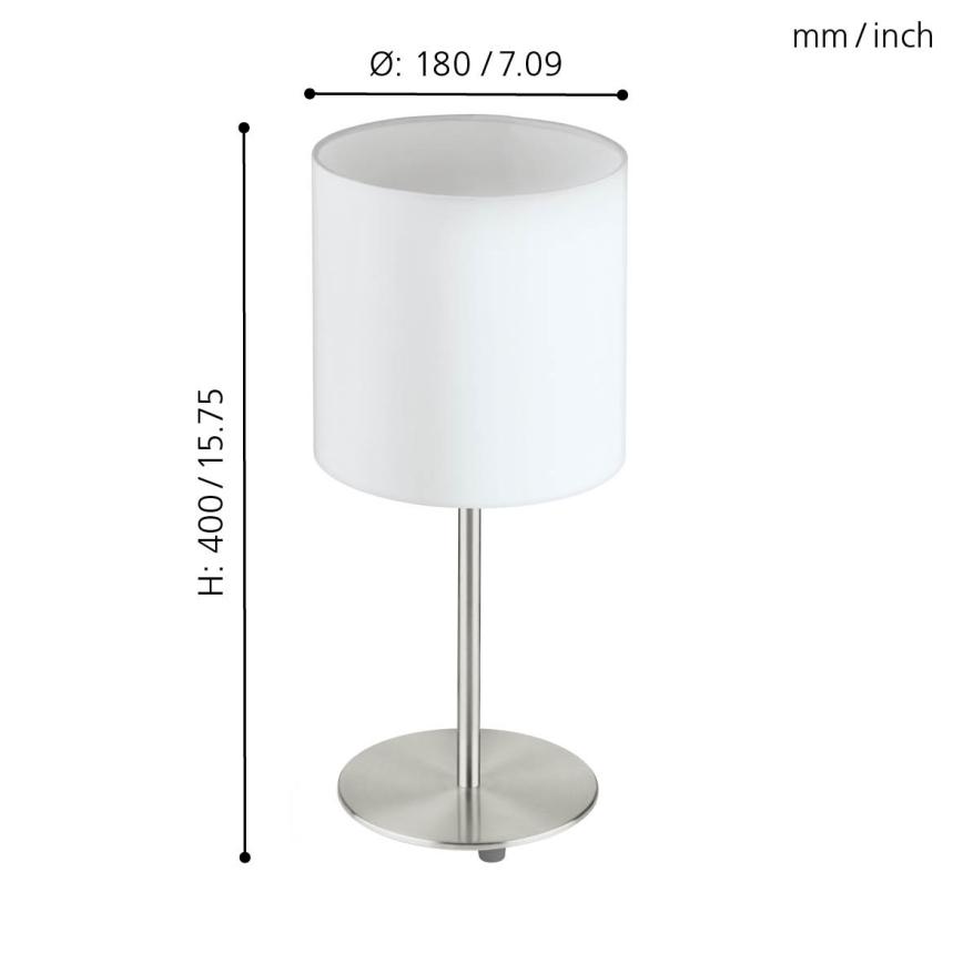Eglo - Lampe de table 1xE27/60W/230V