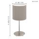 Eglo - Lampe de table 1xE27/60W/230V