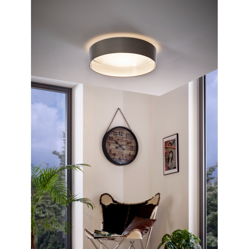 Eglo 31623 - Plafonnier LED MASERLO LED/16W/230V 3000K Ø 40,5 cm gris/argenté