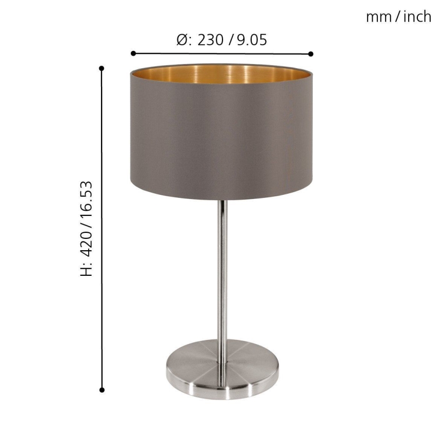 Eglo - Lampe de table 1xE27/60W/230V