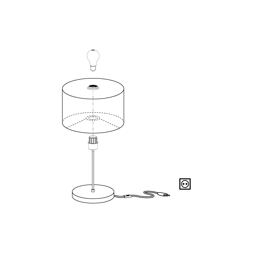 Eglo - Lampe de table 1xE27/60W/230V