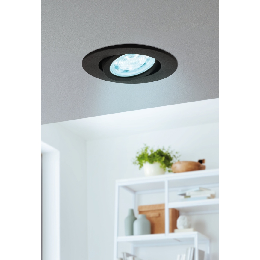Eglo 31695 - Spot encastrable RGBW à intensité variable SALICETO-Z LED/4,7W/230V 2700-6500K noir