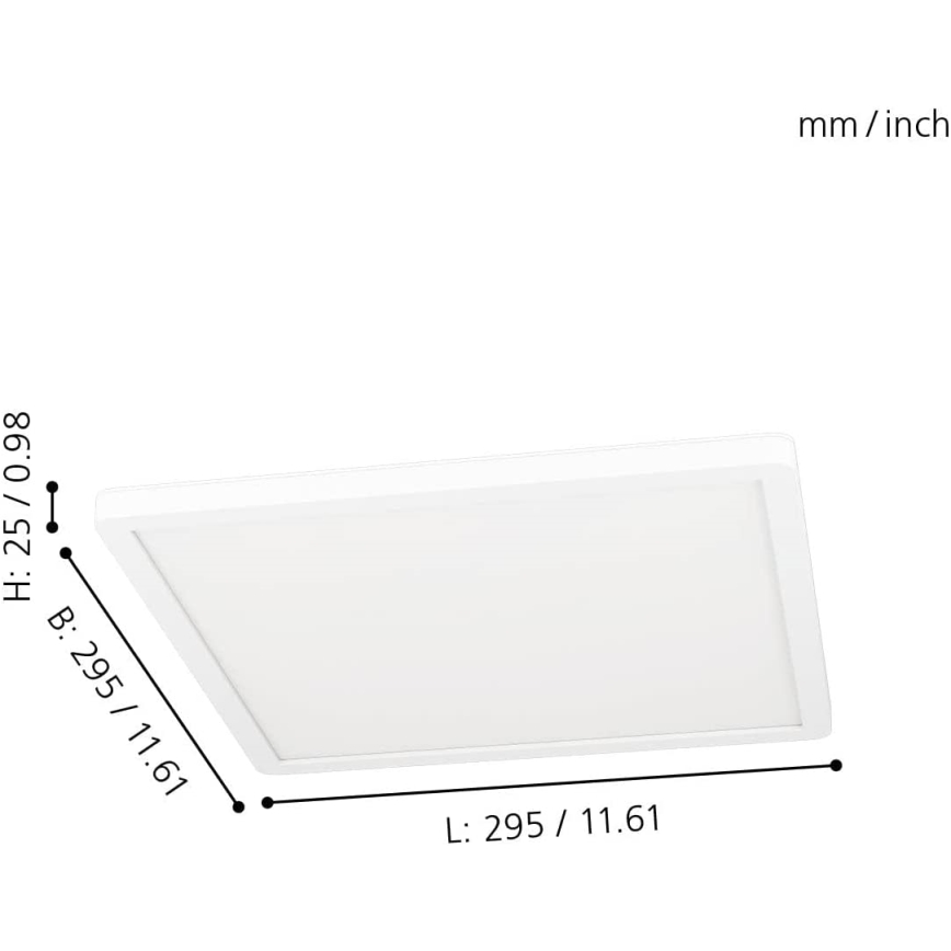 Eglo 31706 - Plafonier RGBW à intensité variable ROVITO-Z LED/14,6W/230V 2700-6500K noir