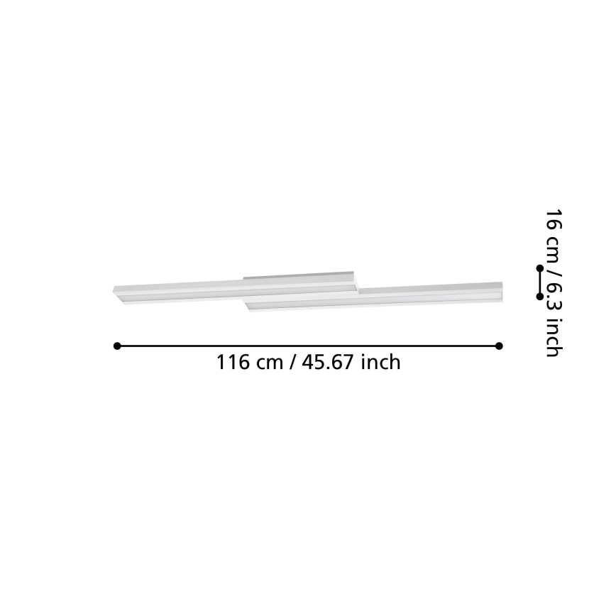 Eglo 31713 - Plafonier RGBW à intensité variable SALITERAS-Z LED/20,4W/230V 2700-6500K blanc