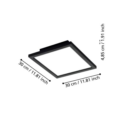 Eglo 31723 - Plafonnier à intensité variable SALOBRENA-Z LED/15,3W/230V 2700-6500K noir