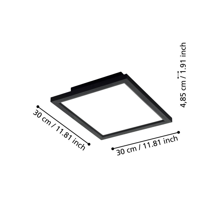 Eglo 31723 - Plafonnier à intensité variable SALOBRENA-Z LED/15,3W/230V 2700-6500K noir