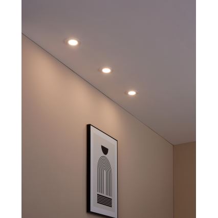 Eglo 31741 - Lot de 3 spots encastrés LED dimmables pour salle de bains FUEVA-Z LED/2,8W/230V 2700-6500K IP44 blanc Ø 8,5 cm