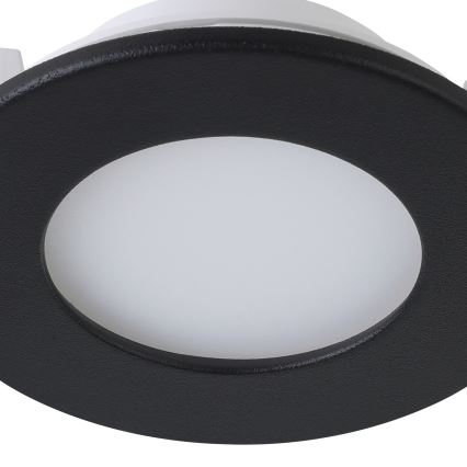 Eglo 31743 - Lot de 3 spots encastrés LED dimmables pour salle de bains FUEVA-Z LED/2,8W/230V 2700-6500 K IP44 noir Ø 8,5 cm