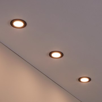 Eglo 31743 - LOT 3x Spot encastrable de salle de bain à intensité variable FUEVA-Z 1xLED/2,8W/230V 2700-6500 IP44 noir