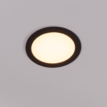 Eglo 31744 - Plafonnier encastré LED dimmable pour salle de bains FUEVA-Z LED/10,5W/230V 2700-6500K IP44 noir Ø 16,5 cm