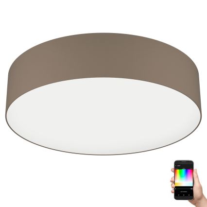 Eglo 31767 - Plafonnier LED RGBW dimmable ROMAO-Z LED/35W/230V 2700-6500K Ø 57 cm taupe