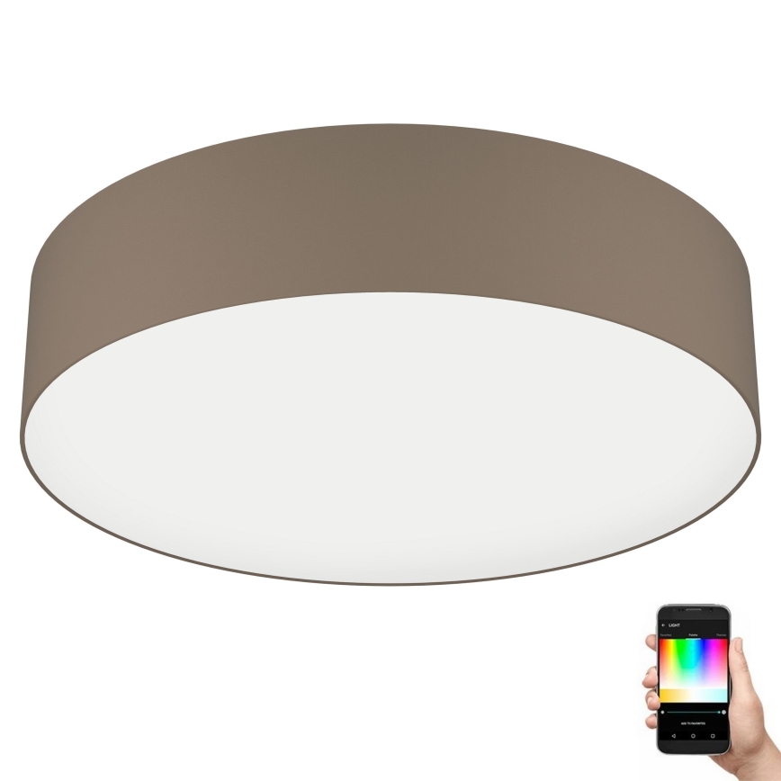 Eglo 31767 - Plafonnier LED RGBW dimmable ROMAO-Z LED/35W/230V 2700-6500K Ø 57 cm taupe