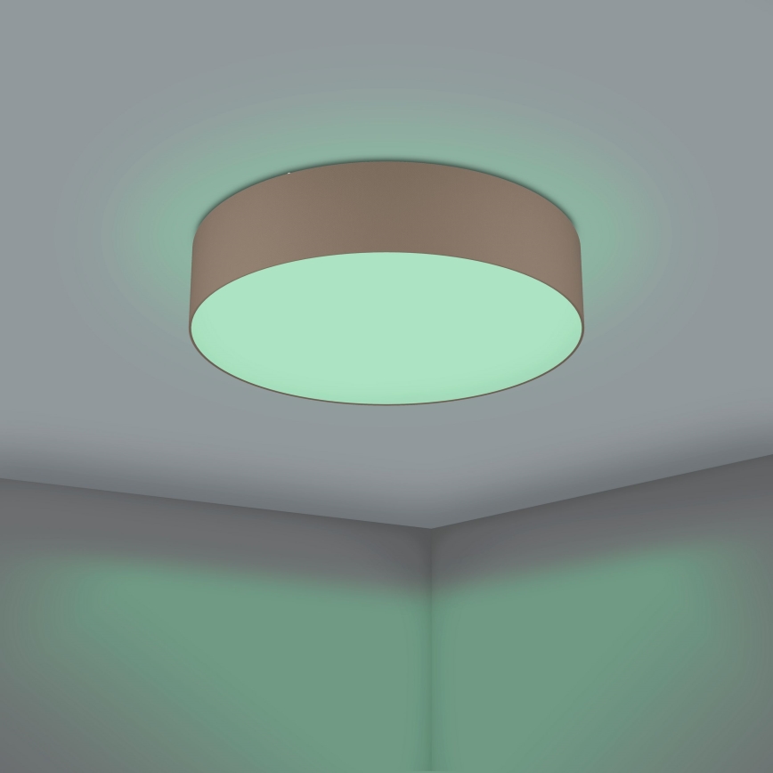 Eglo 31767 - Plafonnier LED RGBW dimmable ROMAO-Z LED/35W/230V 2700-6500K Ø 57 cm taupe