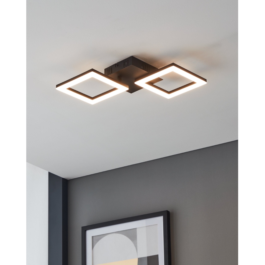 Eglo 31773 - Plafonnier à intensité variable PARANDAY-Z LED/15,5W/230V 3000-6500K noir