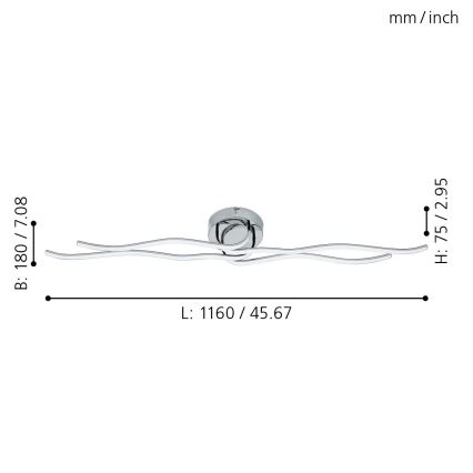 Eglo - plafonnier LED LED/40W/230V