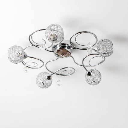 Eglo 32103 - Plafonnier LED VELAGO 5xG9/33W/230V chromé brillant