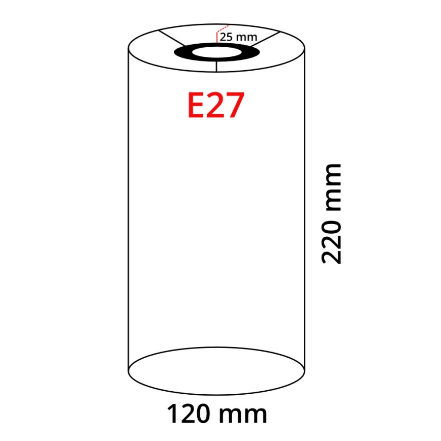 Eglo 32498 - Abat-jour universel TUNJA E27 Ø 12 cm blanc