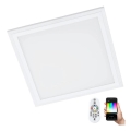 Eglo 32546 - Plafonier RGBW à intensité variable SALOBRENA-C LED/16W/230V 2700-6500K 30x30 cm blanc