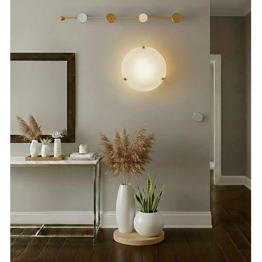 Eglo 32601 - Plafonnier LED SALOME LED/11W/230V Ø 30 cm doré/verre d'albâtre