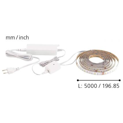 Eglo - Ruban LED RGB CCT 5m STRIPE-C LED/16W/230V
