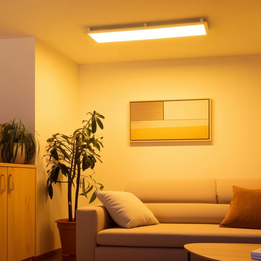 Eglo 32734 - Plafonnier LED RGBW dimmable 2 en 1 SALOBRENA-C LED/34W/230V blanc + télécommande